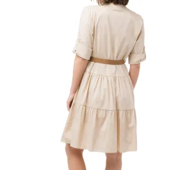 Outlet Abito da Donna Beige con cintura marrone Donna Abbigliamento Moda Donna|Cinture Donna