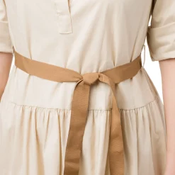 Outlet Abito da Donna Beige con cintura marrone Donna Abbigliamento Moda Donna|Cinture Donna