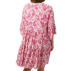 Online Abito da donna bianco con stampe fucsia Donna Abbigliamento Moda Donna