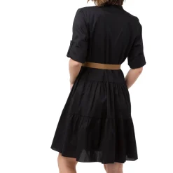 Outlet Abito da Donna Nero con cintura marrone Donna Abbigliamento Moda Donna|Cinture Donna