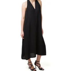 Sale Abito lungo nero da Donna smanicato Donna Abbigliamento Moda Donna