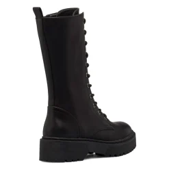 New Anfibi alti neri da donna con zip sul lato Donna Scarponcini E Anfibi Donna