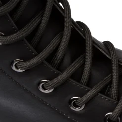 New Anfibi alti neri da donna con zip sul lato Donna Scarponcini E Anfibi Donna