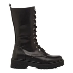 Best Anfibi alti neri da Donna con lacci e zip laterale Donna Scarponcini E Anfibi Donna