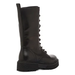 Best Anfibi alti neri da Donna con lacci e zip laterale Donna Scarponcini E Anfibi Donna