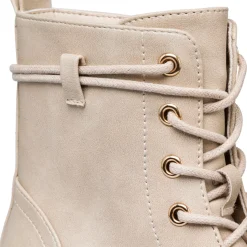 Sale Anfibi beige da ragazza con zip Bambino Stivaletti Bambina|Scarponcini Bambina