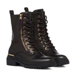 Best Anfibi da donna neri con dettagli oro Donna Scarponcini E Anfibi Donna