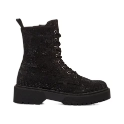 Online Anfibi da donna neri con strass Donna Scarponcini E Anfibi Donna