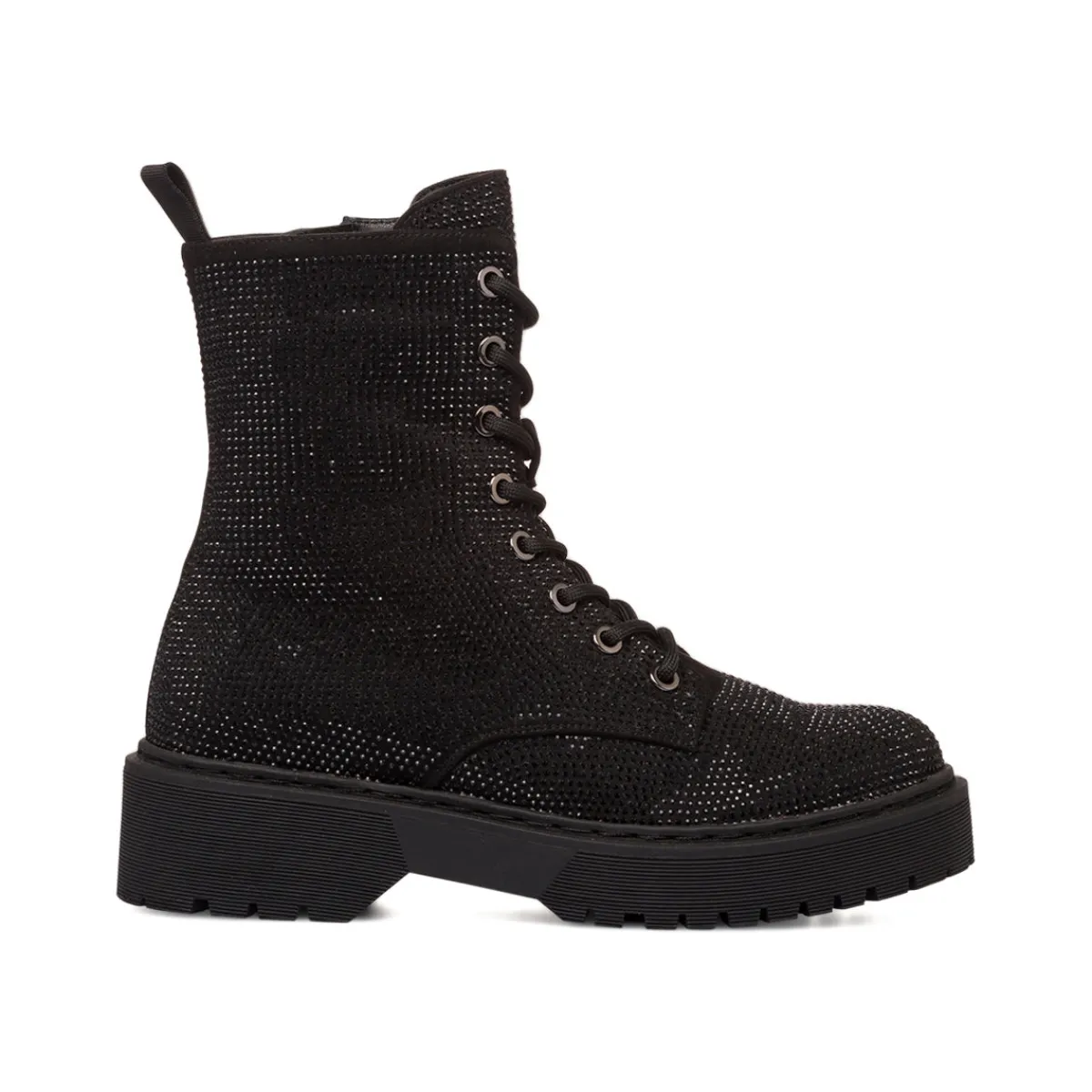 Online Anfibi da donna neri con strass Donna Scarponcini E Anfibi Donna