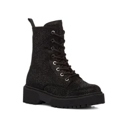 Online Anfibi da donna neri con strass Donna Scarponcini E Anfibi Donna