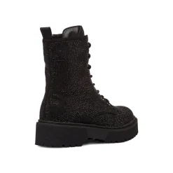 Online Anfibi da donna neri con strass Donna Scarponcini E Anfibi Donna