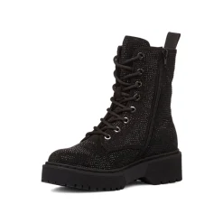 Online Anfibi da donna neri con strass Donna Scarponcini E Anfibi Donna