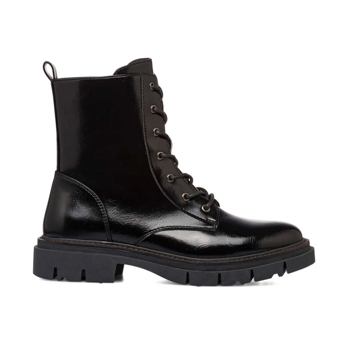 Discount Anfibi da donna neri effetto lucido Donna Scarponcini E Anfibi Donna