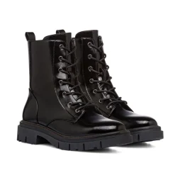 Discount Anfibi da donna neri effetto lucido Donna Scarponcini E Anfibi Donna