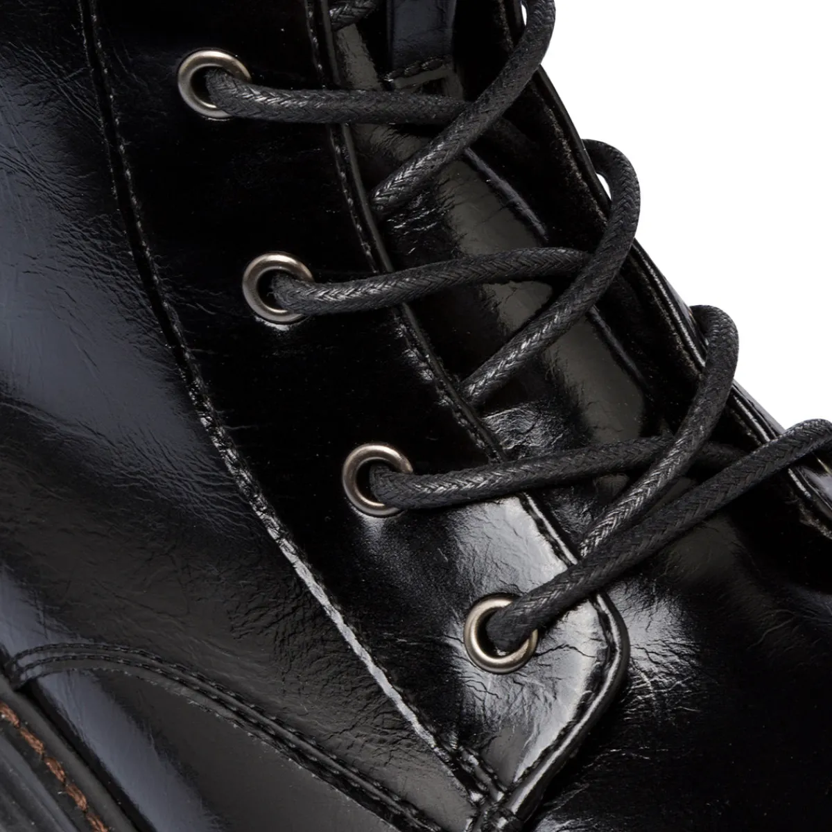 Discount Anfibi da donna neri effetto lucido Donna Scarponcini E Anfibi Donna