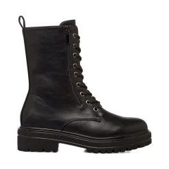 New Anfibi da donna neri con zip Donna Scarponcini E Anfibi Donna