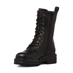 New Anfibi da donna neri con zip Donna Scarponcini E Anfibi Donna