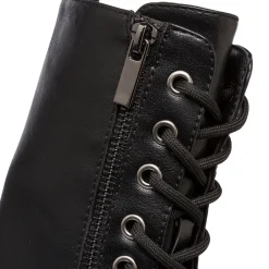 New Anfibi da donna neri con zip Donna Scarponcini E Anfibi Donna