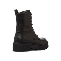 New Anfibi da donna neri con zip Donna Scarponcini E Anfibi Donna