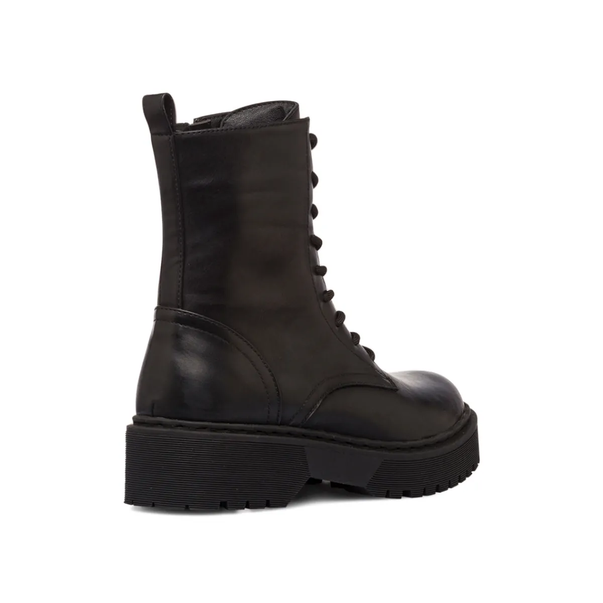 New Anfibi da donna neri con zip Donna Scarponcini E Anfibi Donna