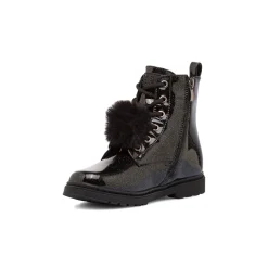 New Anfibi da ragazza nero con glitter e dettaglio fenicottero Bambino Stivaletti Bambina|Scarpe Ragazza