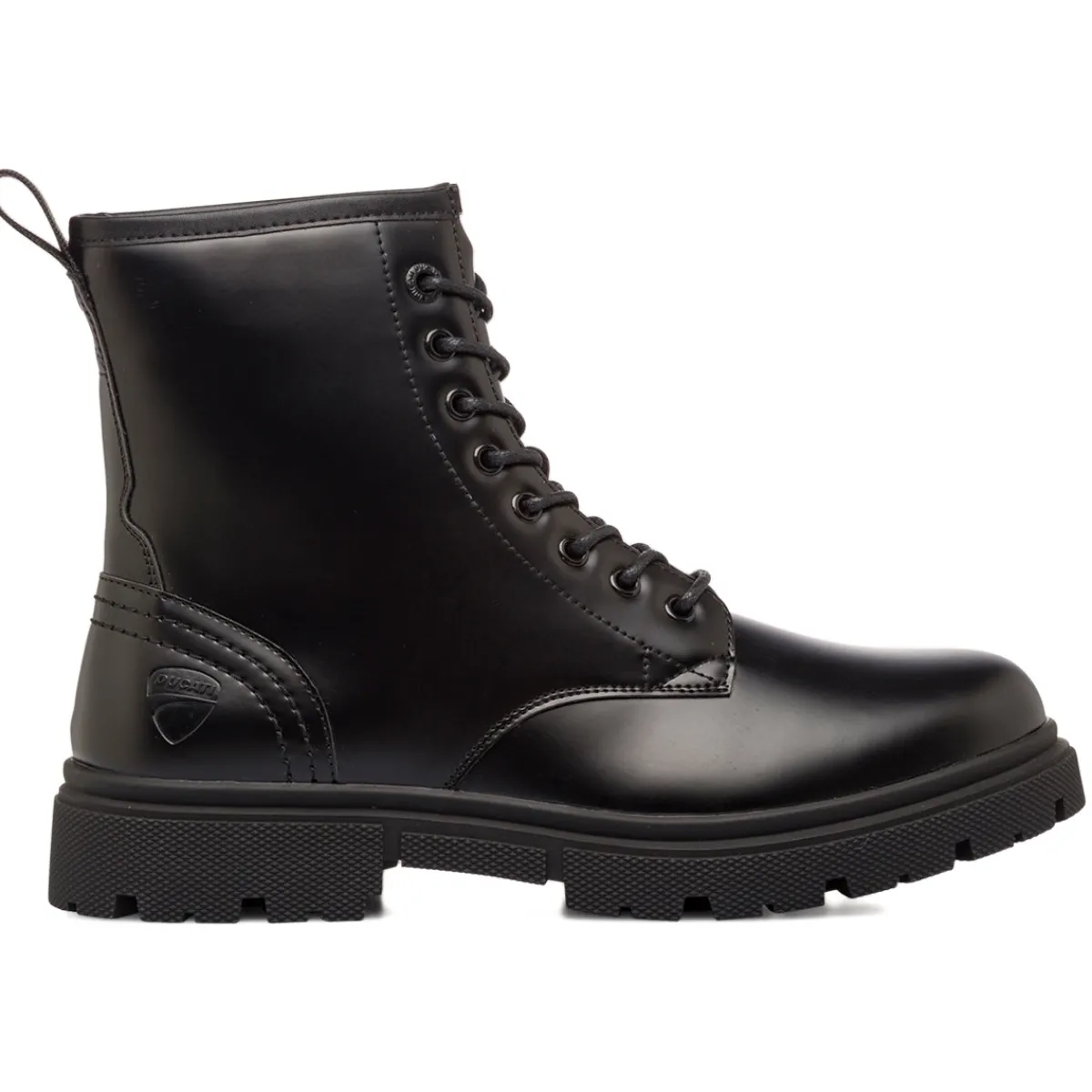 Outlet Anfibi da uomo neri stile combat con chiusura a lacci Uomo Polacchine Uomo|Stivaletti Uomo