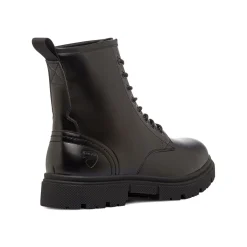 Outlet Anfibi da uomo neri stile combat con chiusura a lacci Uomo Polacchine Uomo|Stivaletti Uomo