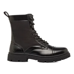 Sale Anfibi da uomo neri stile combat con chiusura zip Uomo Scarponcini E Anfibi Uomo|Polacchine Uomo