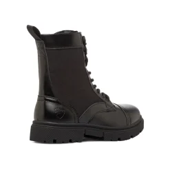 Sale Anfibi da uomo neri stile combat con chiusura zip Uomo Scarponcini E Anfibi Uomo|Polacchine Uomo