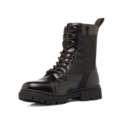 Sale Anfibi da uomo neri stile combat con chiusura zip Uomo Scarponcini E Anfibi Uomo|Polacchine Uomo