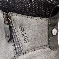 Online Anfibi grigi effetto vintagevda Donna con zip laterale Donna Scarponcini E Anfibi Donna