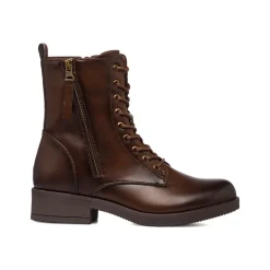 New Anfibi marroni da donna con tacco basso Donna Scarponcini E Anfibi Donna