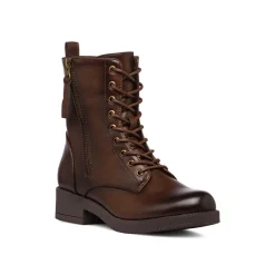 New Anfibi marroni da donna con tacco basso Donna Scarponcini E Anfibi Donna