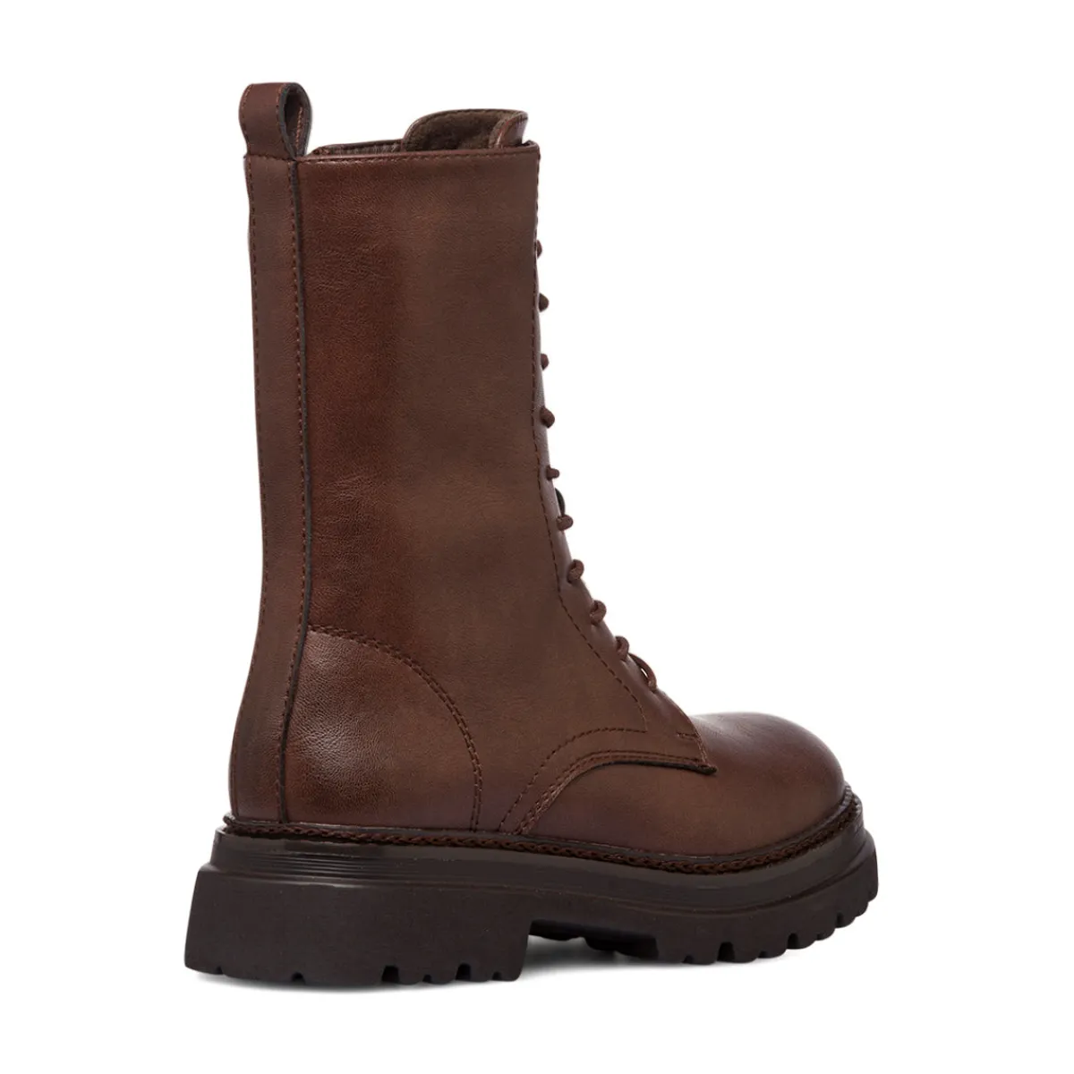 Hot Anfibi marroni da donna con zip Donna Scarponcini E Anfibi Donna