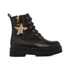 New Anfibi neri bambina e ragazza con stelle glitter dorate Bambino Stivaletti Bambina|Scarpe Ragazza