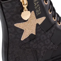 New Anfibi neri bambina e ragazza con stelle glitter dorate Bambino Stivaletti Bambina|Scarpe Ragazza