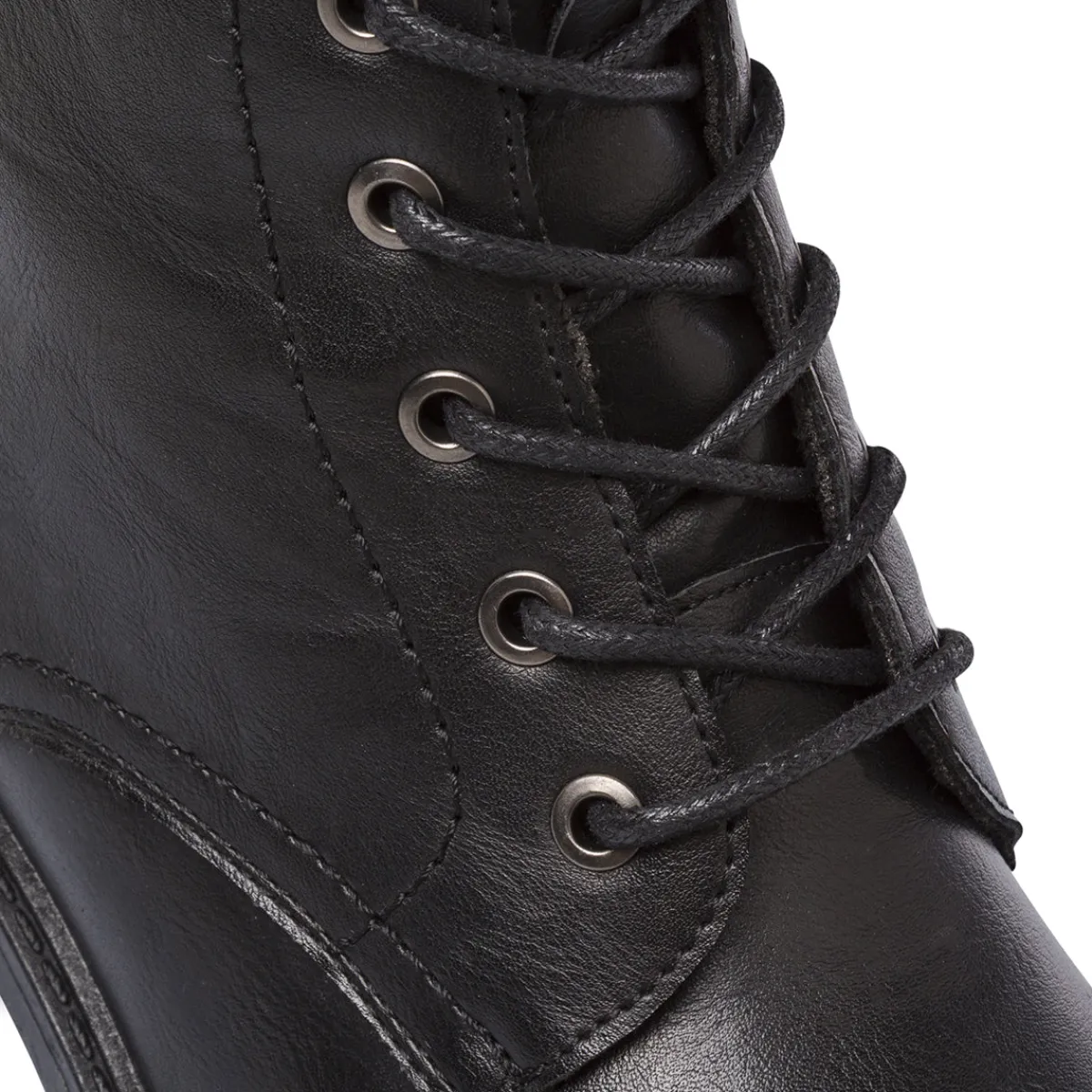 Anfibi neri da Donna con tacco basso e zip Donna Stivaletti Donna