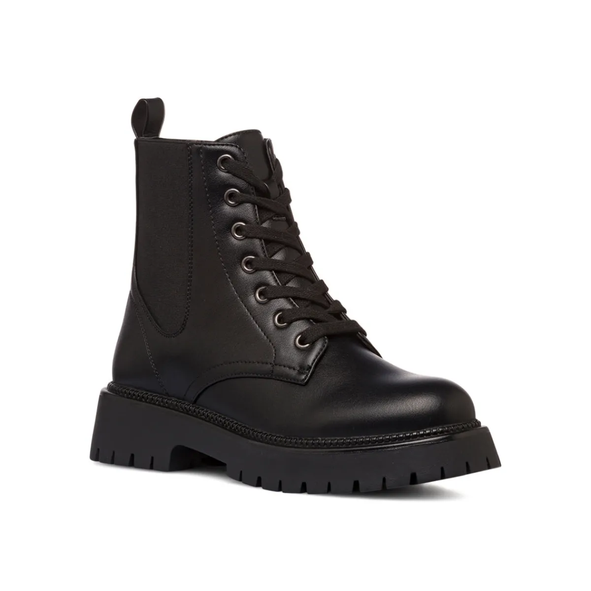 Discount Anfibi neri da Donna con lacci Donna Scarponcini E Anfibi Donna