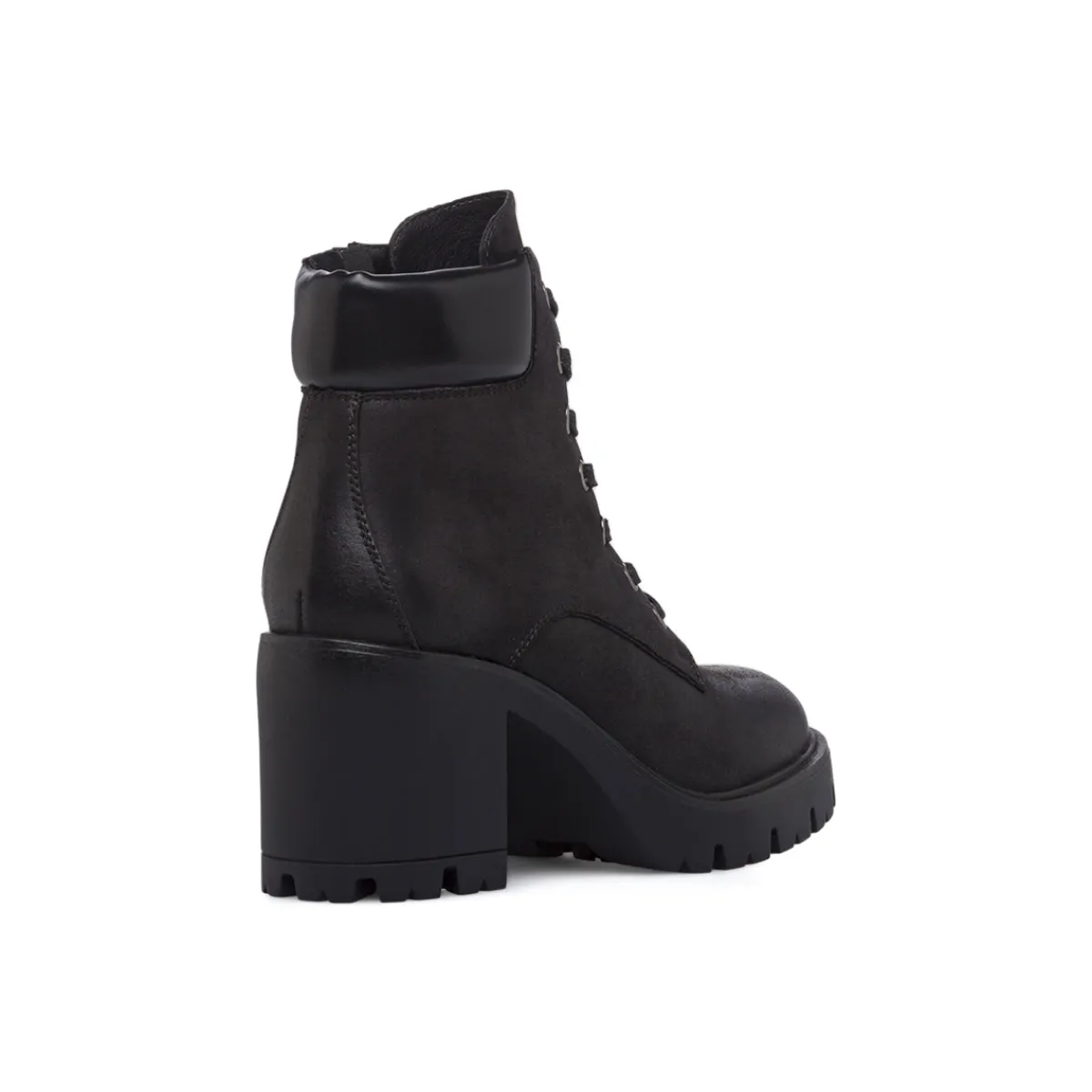 Sale Anfibi neri da Donna con lacci e tacco alto 8cm Donna Stivaletti Donna