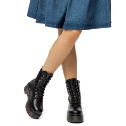 Discount Anfibi neri da donna con maxi-suola Donna Scarponcini E Anfibi Donna