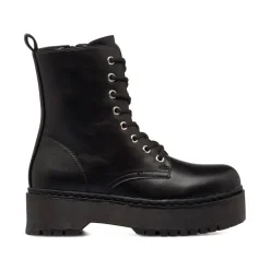 Discount Anfibi neri da donna con maxi-suola Donna Scarponcini E Anfibi Donna