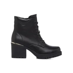 Best Anfibi neri da Donna con zip e tacco 7 cm Donna Stivaletti Donna