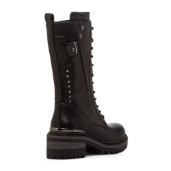 Clearance Anfibi neri da Donna con dettagli metallici Donna Scarponcini E Anfibi Donna