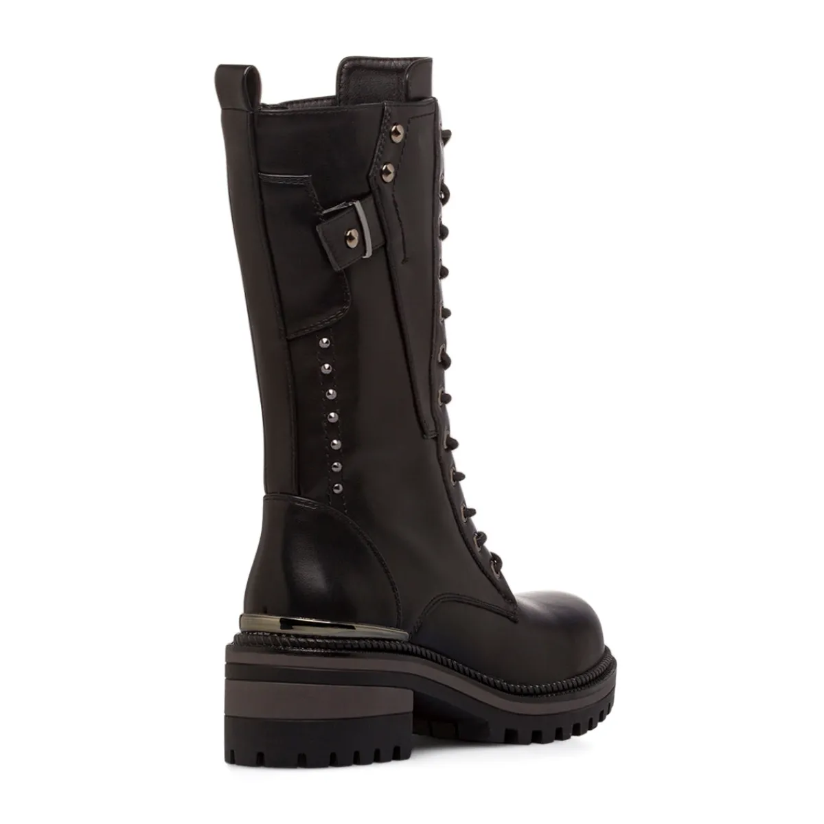 Clearance Anfibi neri da Donna con dettagli metallici Donna Scarponcini E Anfibi Donna