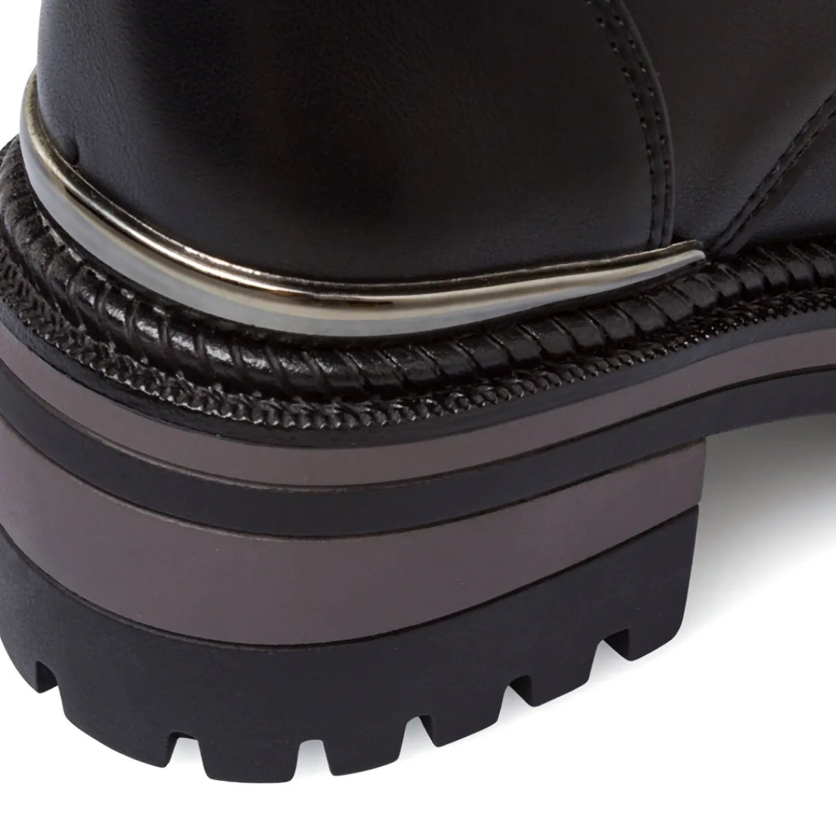 Clearance Anfibi neri da Donna con dettagli metallici Donna Scarponcini E Anfibi Donna