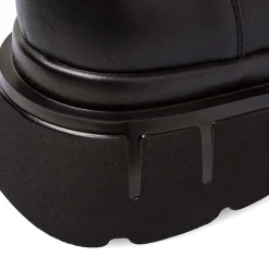 Discount Anfibi neri da Donna con allacciatura e zip Donna Scarponcini E Anfibi Donna