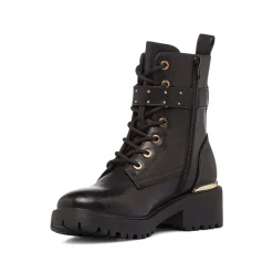 Online Anfibi neri da Donna con fibbia e borchie Donna Scarponcini E Anfibi Donna