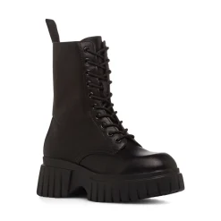 Hot Anfibi neri da Donna con zip e suola alta Donna Scarponcini E Anfibi Donna