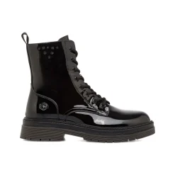 Clearance Anfibi neri da donna effetto vernice Susanna Donna Scarponcini E Anfibi Donna