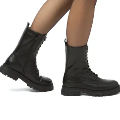 New Anfibi neri da Donna Donna Scarponcini E Anfibi Donna